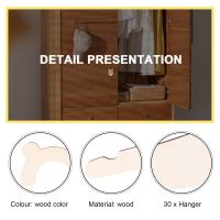 Percha de madera Natural para ropa de bebé, Perchero de 30 piezas, decoración de guardería - details 3