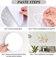Pegatinas de Pared de Espejo Acrílico 3D Autoadhesivas DIY Decoración para Dormitorio Sala de Estar Baño Diseño de Girasol Material China - details 1