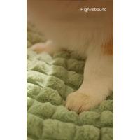 Cama a cuadros para perros pequeños y medianos, sofá de lujo, cálido, pelusa para dormir, extraíble, lavable, para invierno - details 5