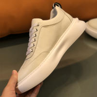 Zapatos blancos de estilo británico de cuero, zapatos de plataforma con aumento para hombres - details 12