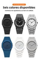 Reloj Unisex de Diseño Nórdico Cuarzo Ultraligero 51g, Resistente al Agua 30M, Caja de Plástico Premium con Estuche Negro y Destornillador para Personalización - details 5