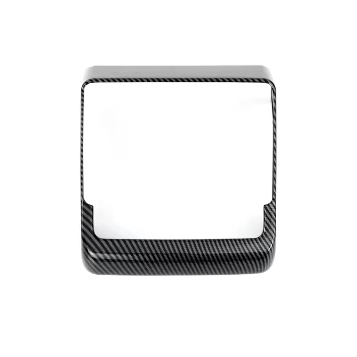 Cubierta de ventilación de aire acondicionado trasero, accesorios interiores para Tesla Model 3 Highland 2024 ABS, marco de pantalla trasera de fibra de carbono - 1