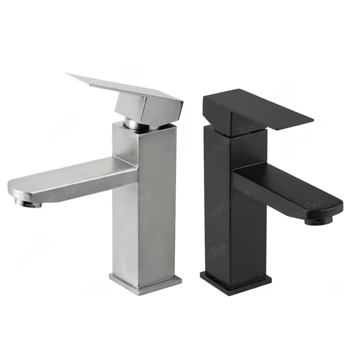 Mezclador de baño, grifo de cocina de acero inoxidable, grifo de agua fría y caliente, grifos de lavabo, juego de accesorios para bañera y baño, fregadero - 1