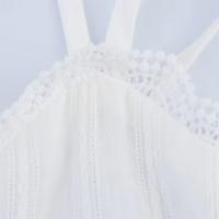 Vestido corto de playa con tirantes, cuello halter, espalda descubierta y decoración en capas PB&ZA2025, estilo veraniego para mujer. - details 4