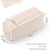 Estuche de Lápices de Canvas de Gran Capacidad de 3 Partes Regalo Ideal para Estudiantes, Niñas, Niños, Adultos Estuches y Cajas de Papelería - details 4