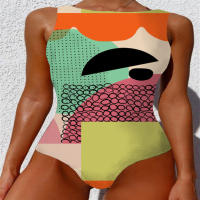 Arte corporal abstracto Traje de baño onesie transfronterizo de alta elasticidad europeo y americano - details 28