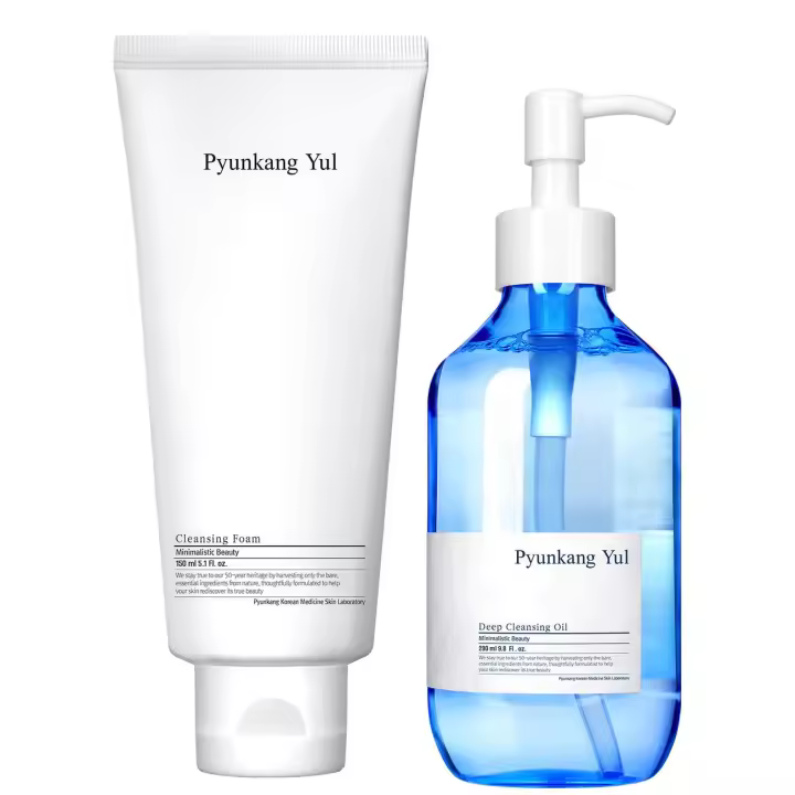 Aceite de espuma PKY/limpiador facial coreano para todo tipo de piel/espuma (5,1 oz, 150 ml) y aceite limpiador (9,8 fl. Oz, 290ml) - 1