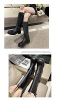 Botas De Tacón Grueso Para Mujer, Nuevas Botas Vaqueras Occidentales De Cabeza Cuadrada Retro - details 9