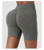 Pantalones cortos de LICRA sin costuras para mujer, Shorts elásticos para Fitness, transpirables, levantamiento de cadera, ocio, deportes, correr, novedad - details 4