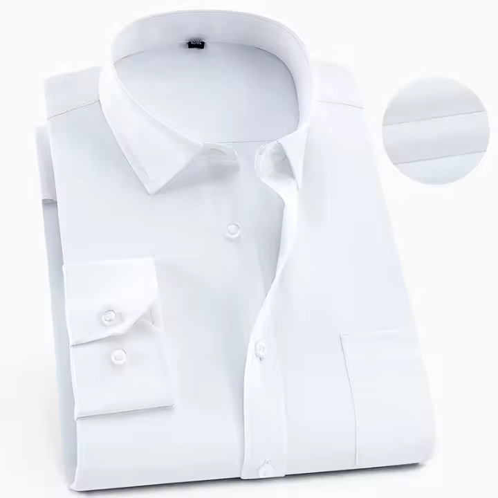 Camisa de manga larga informal de negocios para hombre de talla grande 9XL 8XL 7XL, vestido Social clásico a rayas, camisas de esmoquin para fiesta, blanco y azul - 1