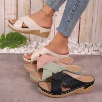 zapatos de zapatilla de tacón de cuña de verano para mujer - details 0