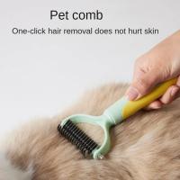 Peine para Mascotas de Acero Cepillo de Limpieza de Pelo de Perro con Estilo de Nudo para Gatos - details 2