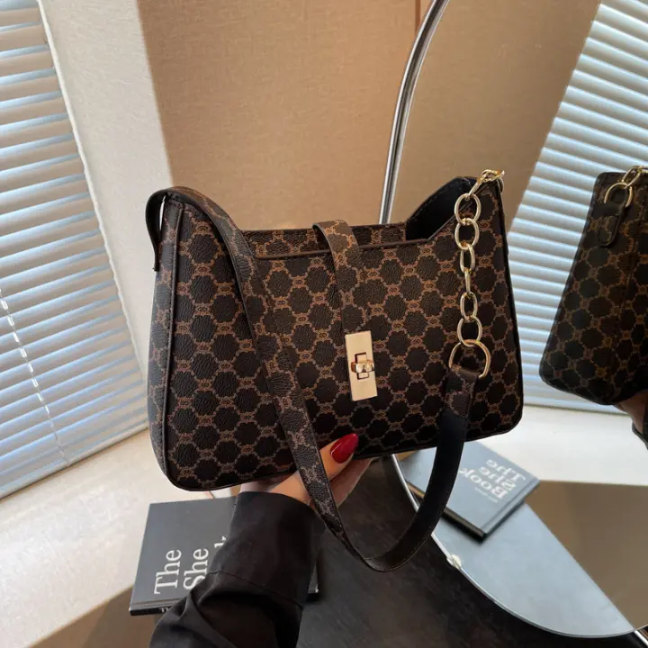 Bolso Popular con estampado retro para mujer, bolso de hombro a la moda para primavera y verano, bolso sencillo y elegante, 2025 - 1