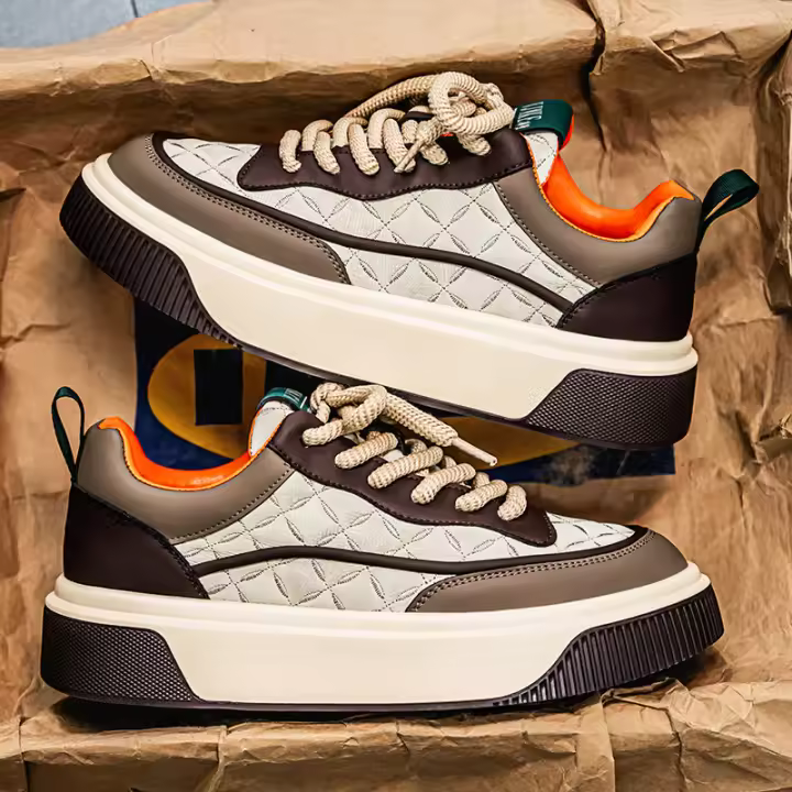 Zapatos De Tablero De Moda Para Hombres, Zapatos Casuales Deportivos Con Plataforma - 1