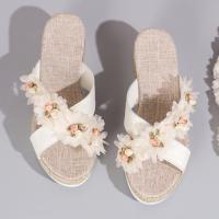 zapatos de zapatilla de tacón de cuña de verano para mujer - details 0