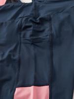 Conjunto de Yoga para Mujer - Sujetador Deportivo Acanalado de Alta Elasticidad con Detalle de Nudo y Leggings con Ribete de Contraste - Mezcla de Poliéster Transpirable, Lavable a Máquina - Perfecto para Todas las Estaciones - details 3