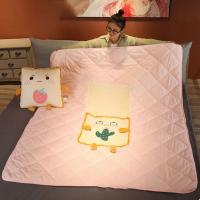 Manta de almohada portátil 2 en 1, diseño de dibujos animados, colcha suave de aire acondicionado, manta cuadrada de felpa para siesta, oficina - details 1