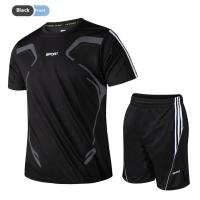 Ropa deportiva de verano de los hombres de fitness camiseta de manga corta ropa de secado rápido de los hombres corriendo suelta ropa deportiva casual - details 11
