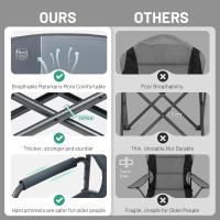 Silla de Camping Resistente de 180 kg Silla Plegable Aluminio Silla de Camping para Adultos con Mesa Auxiliar Portátil para Festivales al Aire Libre - details 2