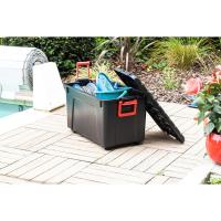 Caja de almacenamiento de plástico grande Caja de garaje de 60 l Lote de 3 SIA-60 Negro Apilable - details 22