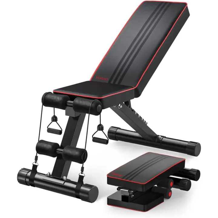 Pesas Ajustable Utilidad Plegable,de Entrenamiento de Cuerpo Completo Inclinación Decline Levantamiento Plano, Press, para Ejercicios de Gimnasio en casa - 1