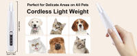 Recortadora de patas para mascotas con luz LED, afeitadora recargable de 500 mAh para perros/gatos, afeitadora impermeable para mascotas para el cuidado del pelo de perros, gatos, patas, ojos, orejas, cara - details 6