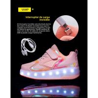 Nuevos Zapatos de Patinaje de Ruedas para Niños Zapatos Deportivos para Adultos con Luz - details 10