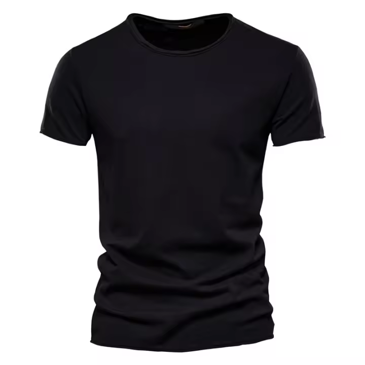 Novedad de verano, camiseta de manga corta para hombre de algodón de bambú - 1