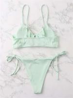 Bikini brasileño liso para mujer, conjunto sexy de 2 piezas con cintura Ba, traje de baño de playa, ropa de playa 2024 - details 19