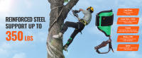SucceBuy Púas para escalar árboles, espuelas de escalada de acero de aleación, capacidad de 350 libras, equipo de arborista con correas y protectores de púas para caza, recolección de frutas, verde - details 0