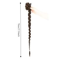 Extensiones de cabello trenzado largo sintético, trenzas de boxeo, peluca con cabeza de bola de Hip Hop, Clip de garra, trenzas torcidas naturales, cola de caballo para mujeres/niñas - details 0
