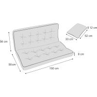 Blandos de Asiento y Respaldo para Tumbonas, Bancos de Jardín, Columpios de Patio, Suelo - Impermeables - details 2