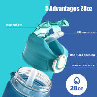 Botella de Agua Deportiva de Gran Capacidad A Prueba de Fugas, Colorida y Portátil para Viajes al Aire Libre y Gimnasio Fitness - details 3