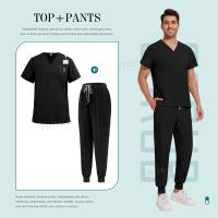 Trajes quirúrgicos de enfermera Unisex para hombre y mujer, uniforme médico de Hospital, pantalones para correr, uniformes veterinarios de enfermería - details 10