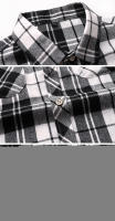Camisa de manga larga a cuadros a rayas para hombre, camisas clásicas de oficina de un solo pecho, Camisa informal a la moda de otoño, 7XL - details 43