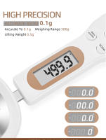 Báscula de Cocina Digital Pantalla LCD, Precisión de 0.01g, Acero Inoxidable, Forma Cuadrada, Carga de 10KG, Hecha en China - details 12