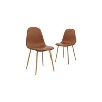 CangLong Pack de 2 Sillas Comedor de Cuero, Diseño Nórdico, Sillas de Comedor Ergonómicas y Versátiles, Sillas Cocina Elegantes, Negro - details 4