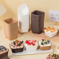 Molde de papel para hornear magdalenas, bandeja para hornear, formas de pastel, revestimiento para magdalenas, decoración cuadrada, taza para hornear, cocina, fiesta de boda, 50 piezas - details 0