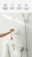 Jabonera De Pared Escurridor Jabonera Lavabo Baño Multifuncional Pequeños Ganchos Jabonera Estante - details 2