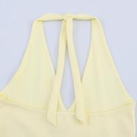 BUNO-vestido empalmado con cuello colgante para mujer, Color sólido, decoración sin espalda, primavera/novedad de verano, ropa para mujer - details 17
