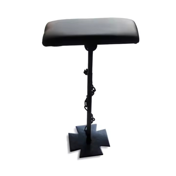 Reposabrazos para tatuaje, soporte para piernas, silla de estudio, altura ajustable, 68cm-100cm, cuero PU, hierro, portátil y fácil de almacenar - 1