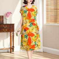 Elegante Vestido de Verano 2024 Estilo Vintage Suelto para Mujeres Cuello en V Casual - details 0