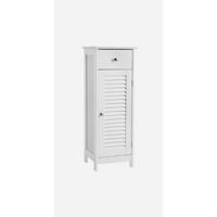 Armario de Baño, Mueble de Baño Estrecho, Cómoda de Baño, Cajonera con 4 Cajones, Armario con Puerta, Estante Ajustable, 30 x 55 x 82 cm, Gris Oscuro LHC41GY - details 19
