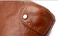 Bolso de Hombro de Cuero PU Suave para Mujer Estilo Retro Bolso Bandolera de Doble Cremallera Gran Capacidad Bolso Diario - details 15