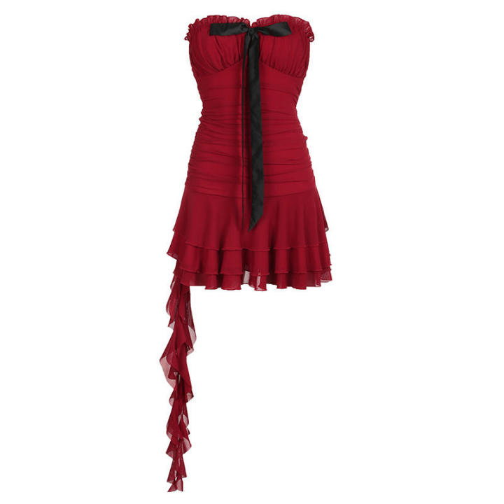Women's Sleeveless Summer Short  Pleated Boat Neck Mini Dress nable 2025