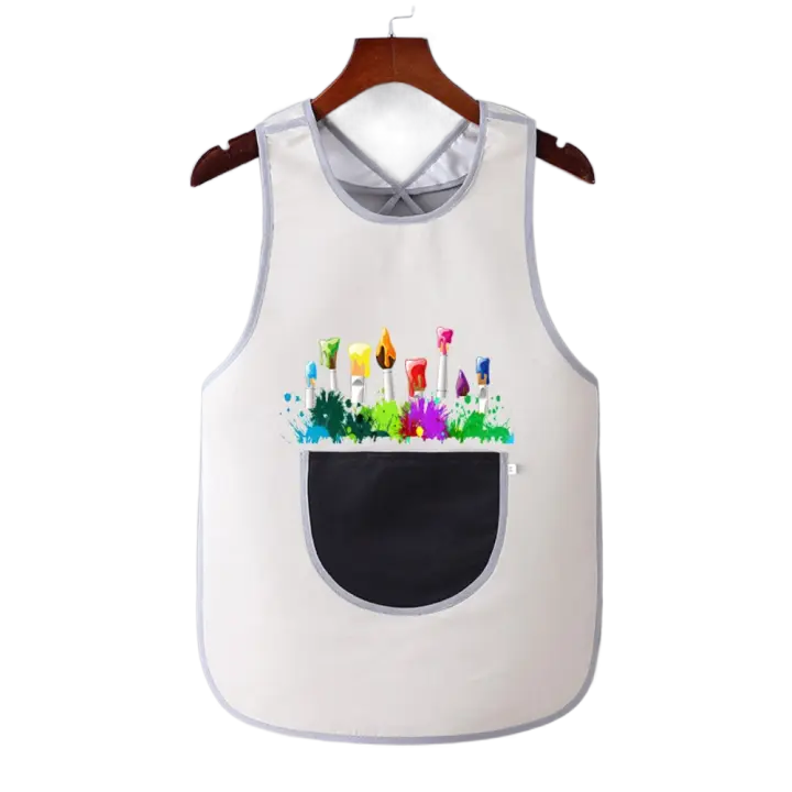 Nuevo delantal de pintura sin mangas, impermeable, fácil de limpiar, delantal de cocina, dibujo, vestido, baberos para hornear - 1