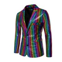 Conjunto de traje con estampado en caliente de lentejuelas para hombre, chaqueta, pantalones, trajes para fiesta y graduación - details 33