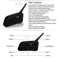 Intercomunicador Bluetooth para Casco de Motocicleta XINOWY V6 PRO 1200M Impermeable para 6 Riders con Microfono Integrado - details 12