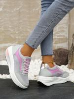 Zapatillas Deportivas Casuales Nuevas Otoño 2023 para Mujer Moda Transpirable Malla Zapatos Planos con Plataforma Zapatos Vulcanizados - details 15
