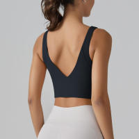 Hmidou-Sujetador deportivo para mujer, ropa interior Sexy de realce para Yoga, correr, gimnasio, Tops de Fitness, camiseta sin mangas de verano - details 23
